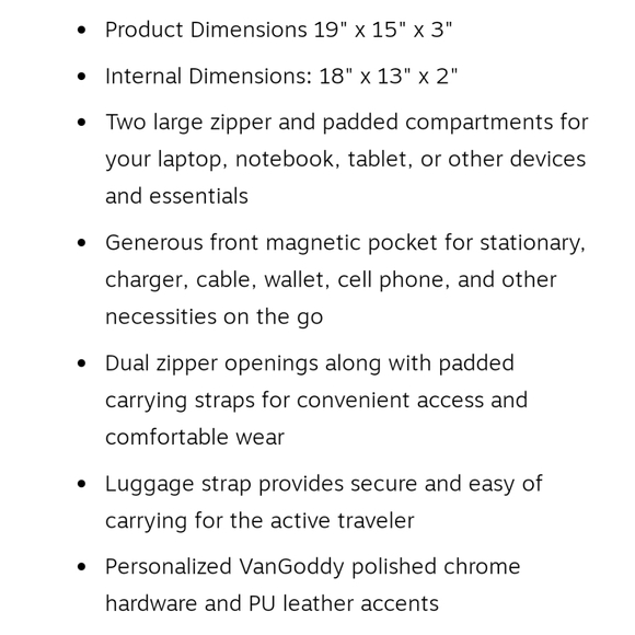 Vangoddy Chrono Messenger Bag Black & Gray NWOT - Picture 9 of 9